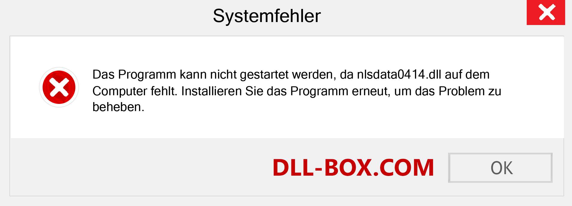 nlsdata0414.dll-Datei fehlt?. Download für Windows 7, 8, 10 - Fix nlsdata0414 dll Missing Error unter Windows, Fotos, Bildern