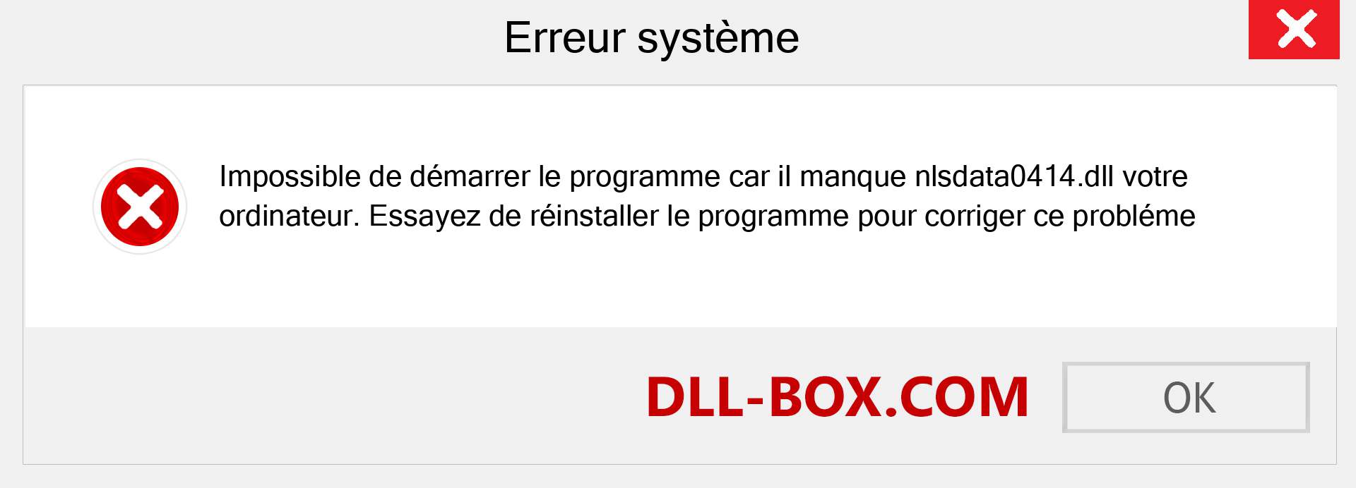 Le fichier nlsdata0414.dll est manquant ?. Télécharger pour Windows 7, 8, 10 - Correction de l'erreur manquante nlsdata0414 dll sur Windows, photos, images